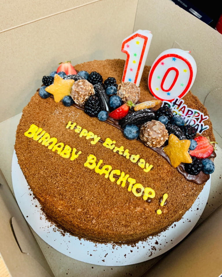 burnaby blacktop's 10 year cake