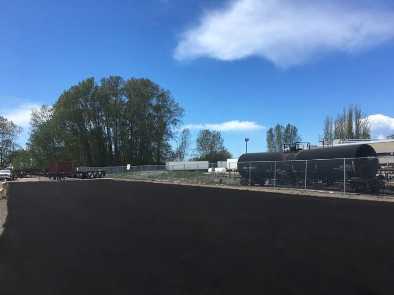 freshly paved parking lot by Burnaby Blacktop