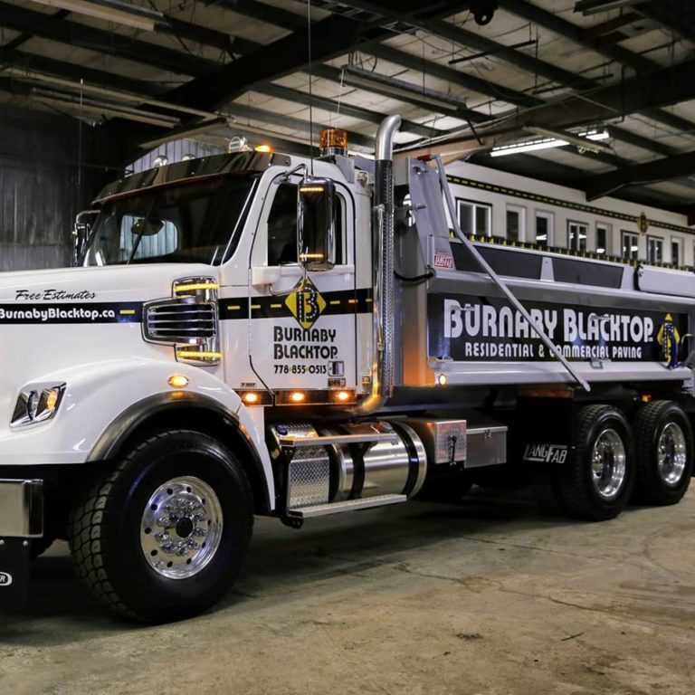 Burnaby Blacktop branded dumptruck