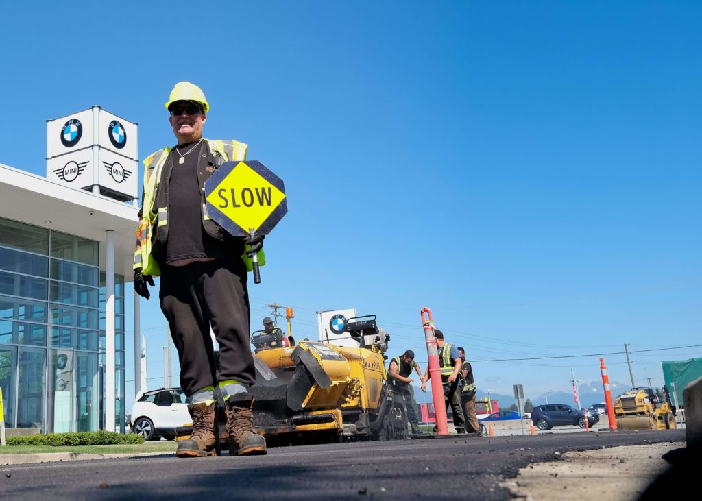 ralf, paving contractor, during a municipal paving project
