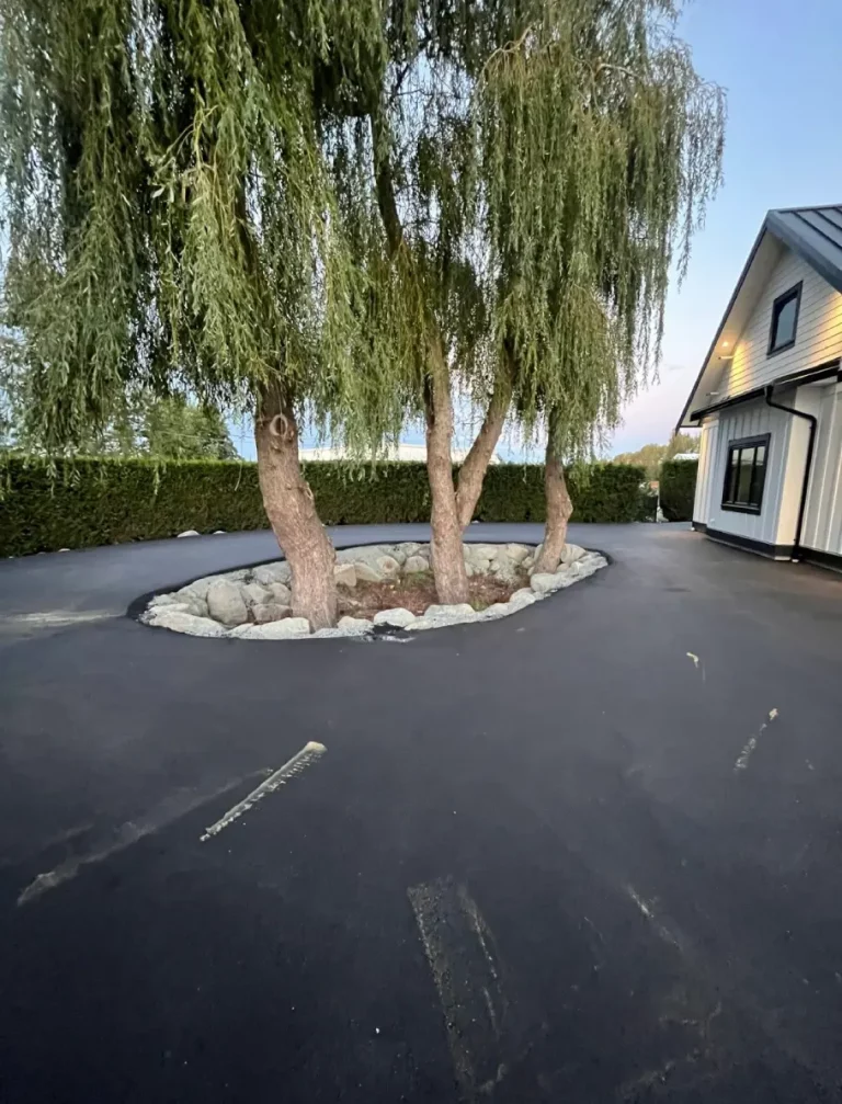 driveway with a roundabout in langley